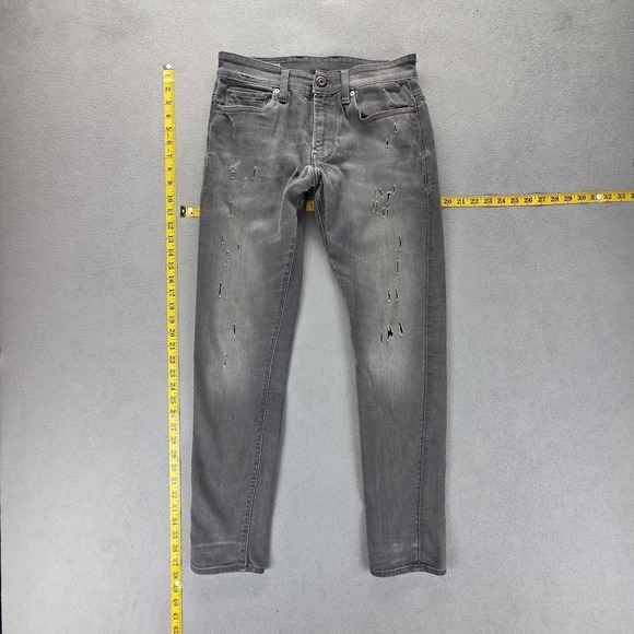 G-Star RAW Other - G-Star RAW Jeans Mens 28x30 Gray Revend Skinny Distressed Zip Fly Denim